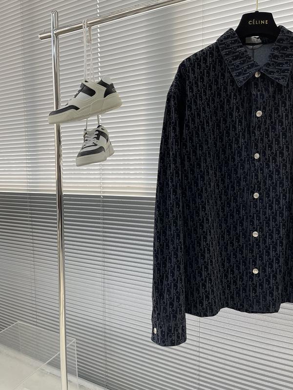 Рубашка Christian Dior Many Little Dark Logos Dior "Blue" фото № 2