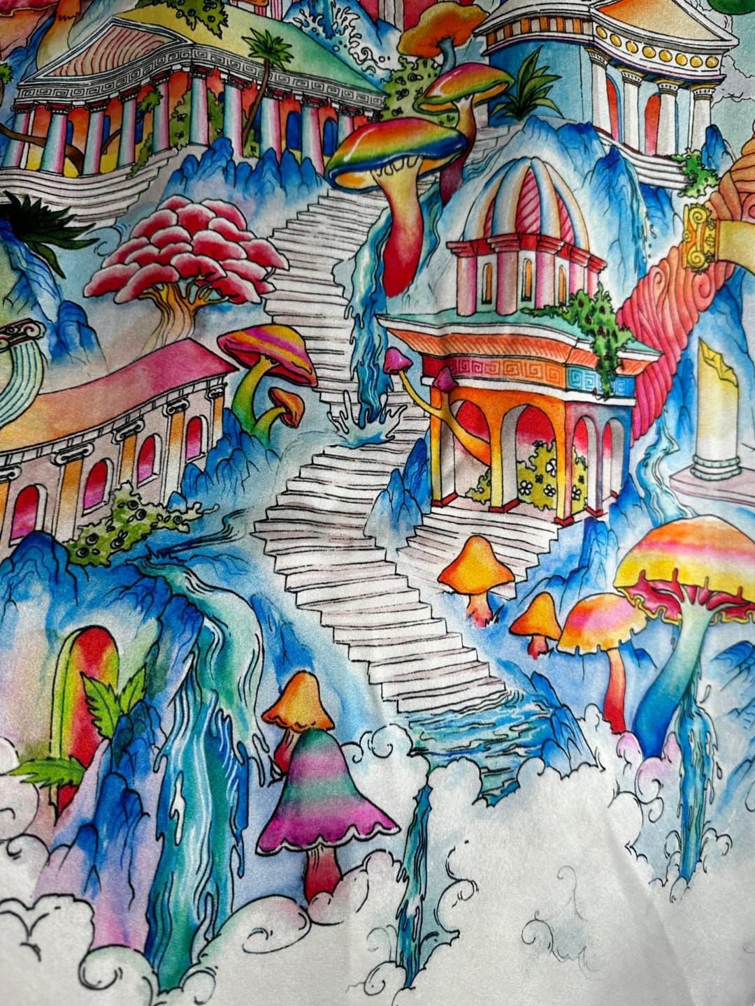 Рубашка Casablanca Greece Goddess Vases "Blue" фото № 6