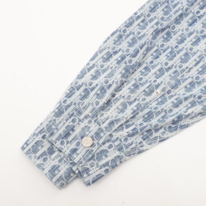 Рубашка Christian Dior Construction of Letters "Blue" фото № 4