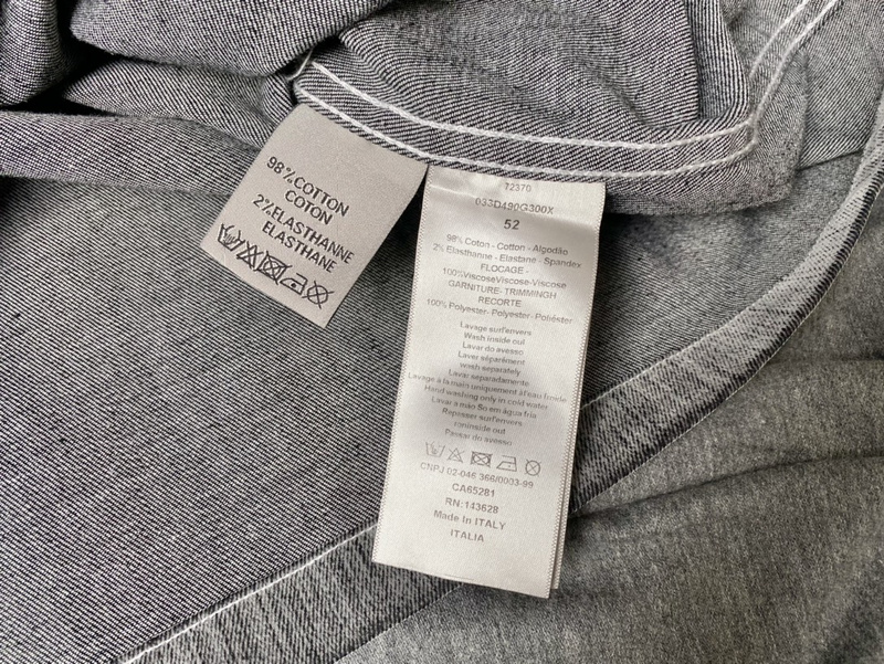 Джинсовая Рубашка Dior With A Pocket "Gray" фото № 5