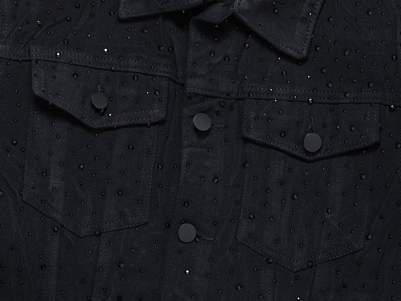 Джинсовая Рубашка Louis Vuitton Decorated With Rhinestones "Black" фото № 3