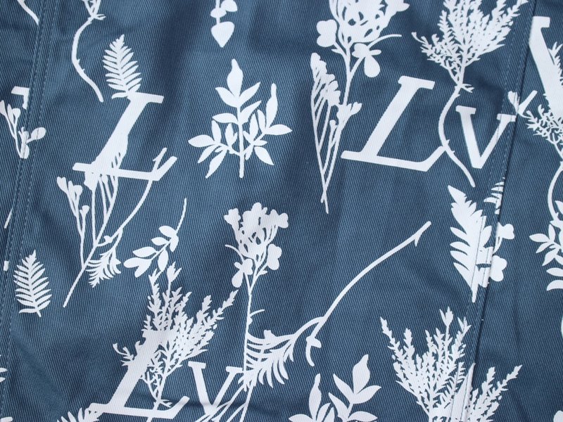 Джинсовая Рубашка Louis Vuitton With Elements Of Vegetation "Blue/White" фото № 2