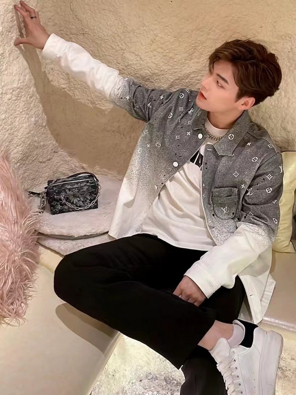 Рубашка Louis Vuitton "Gray, White" фото № 5