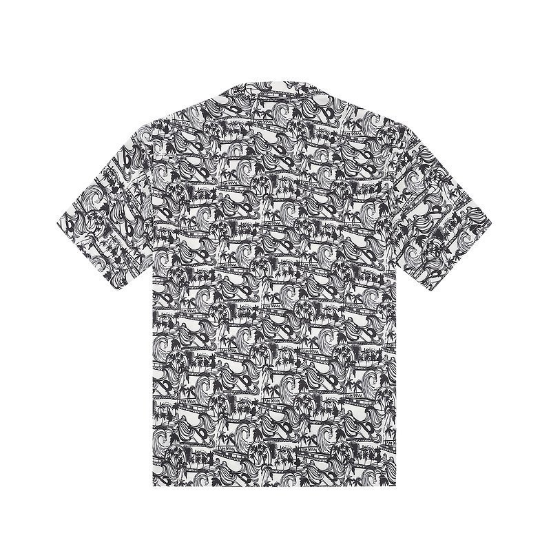 Рубашка Palm Angels Palm Patterns "White/Black" фото № 3