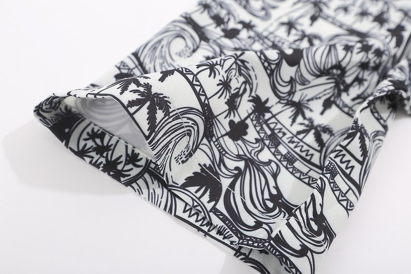 Рубашка Palm Angels Palm Patterns "White/Black" фото № 8