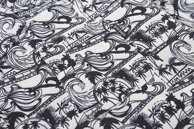 Рубашка Palm Angels Palm Patterns "White/Black" фото № 6