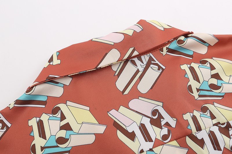 Рубашка Palm Angels Monogram Print "Peach" фото № 6