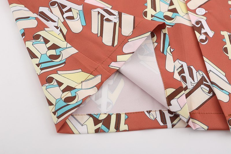 Рубашка Palm Angels Monogram Print "Peach" фото № 7