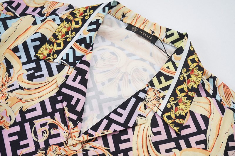 Рубашка Versace Ornament And Logo "Beige" фото № 6