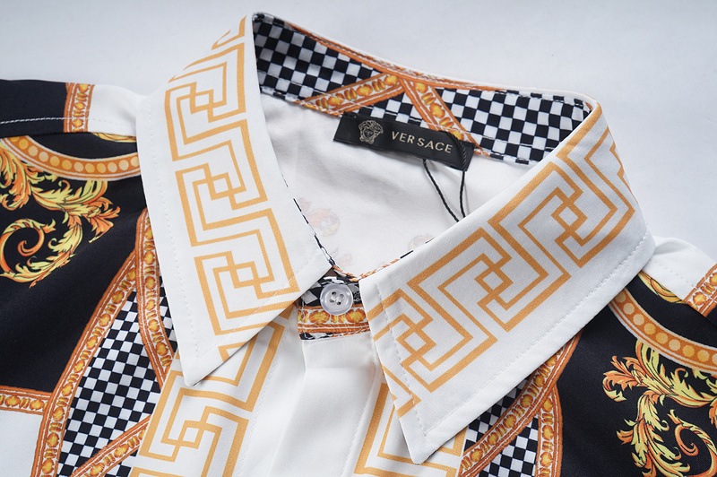 Рубашка Versace Gorgons Golden Jug "Black/White" фото № 6