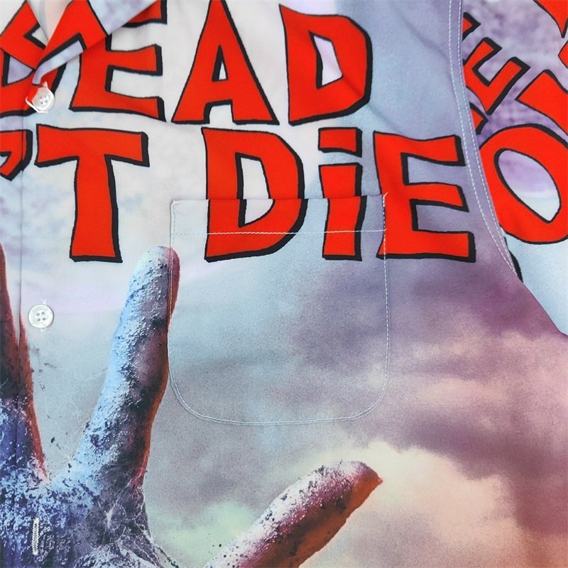 Рубашка Wacko Maria The Dead Dont Die "Blue/Red" фото № 6