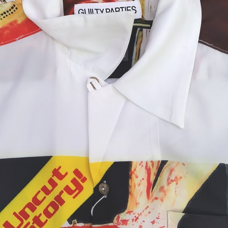 Рубашка Wacko Maria Blood Print "White/Red" фото № 7