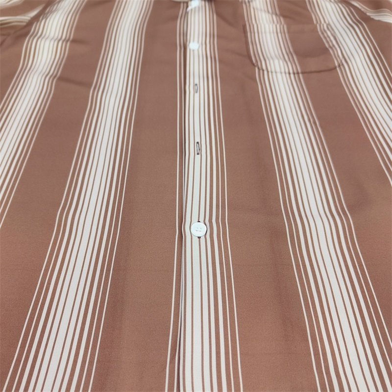 Рубашка Wacko Maria Striped "Brown" фото № 5