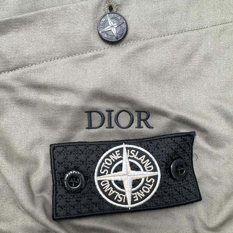 Шорты Stone Island x Christian Dior Black Embroired Frontside Print Compass "Gray" фото № 4