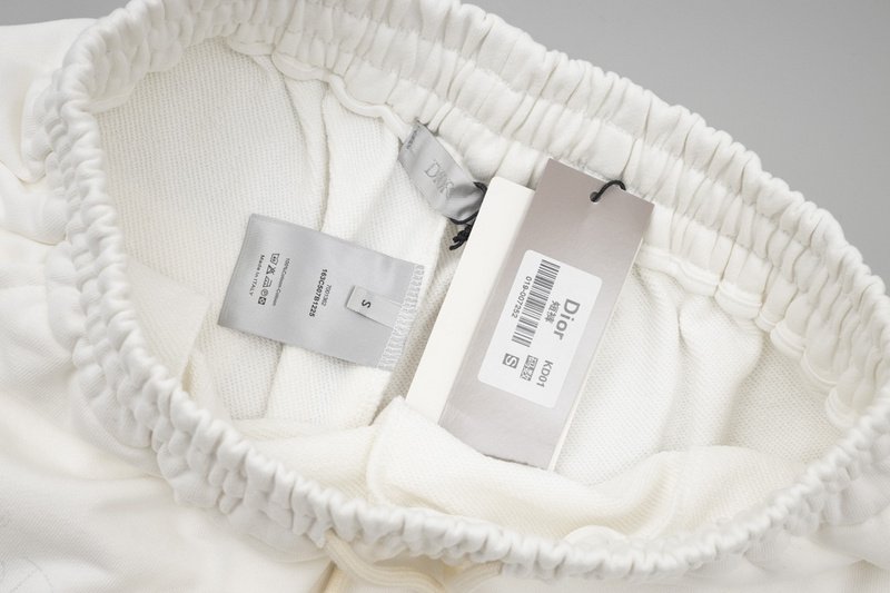 Шорты Christian Dior With Multiplied Text Logo "White" фото № 6