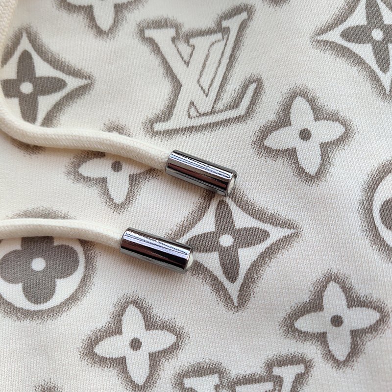 Шорты Louis Vuitton Cotton - Emblem Print "Cream/Gray" фото № 7