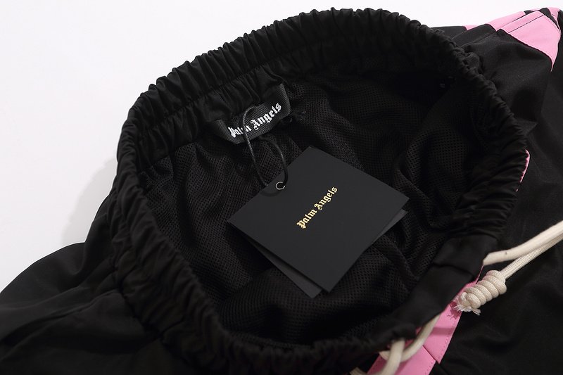 Шорты Palm Angels With Stripes And Spiral Logo "Black/Pink" фото № 2