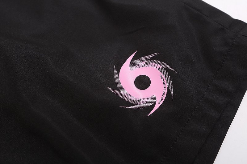 Шорты Palm Angels With Stripes And Spiral Logo "Black/Pink" фото № 4