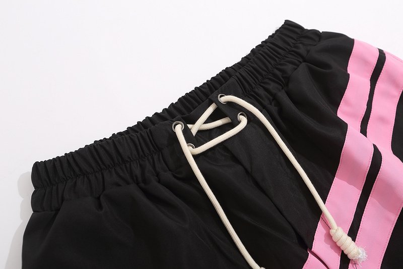 Шорты Palm Angels With Stripes And Spiral Logo "Black/Pink" фото № 5