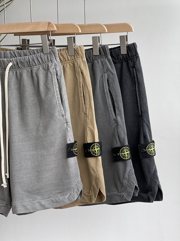 Шорты Stone Island Cotton With A Logo Patch "Black" фото № 4