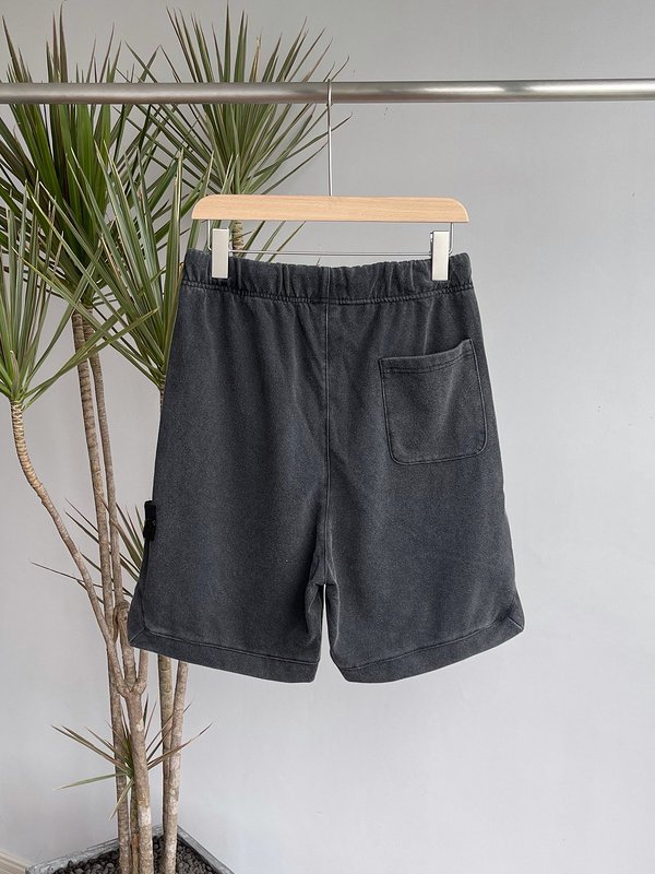 Шорты Stone Island Cotton With A Logo Patch "Black" фото № 3