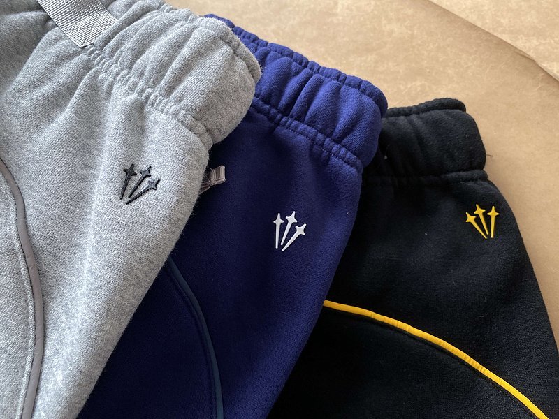 Штаны Nike With Logo And Embroidered Lines "Gray" фото № 5