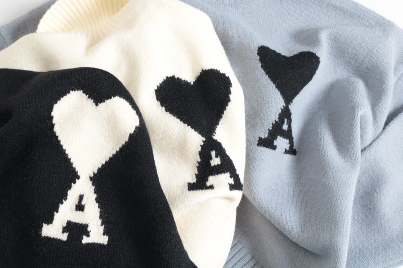 Свитер Amiri With Big Heart Logo "Gray" фото № 5