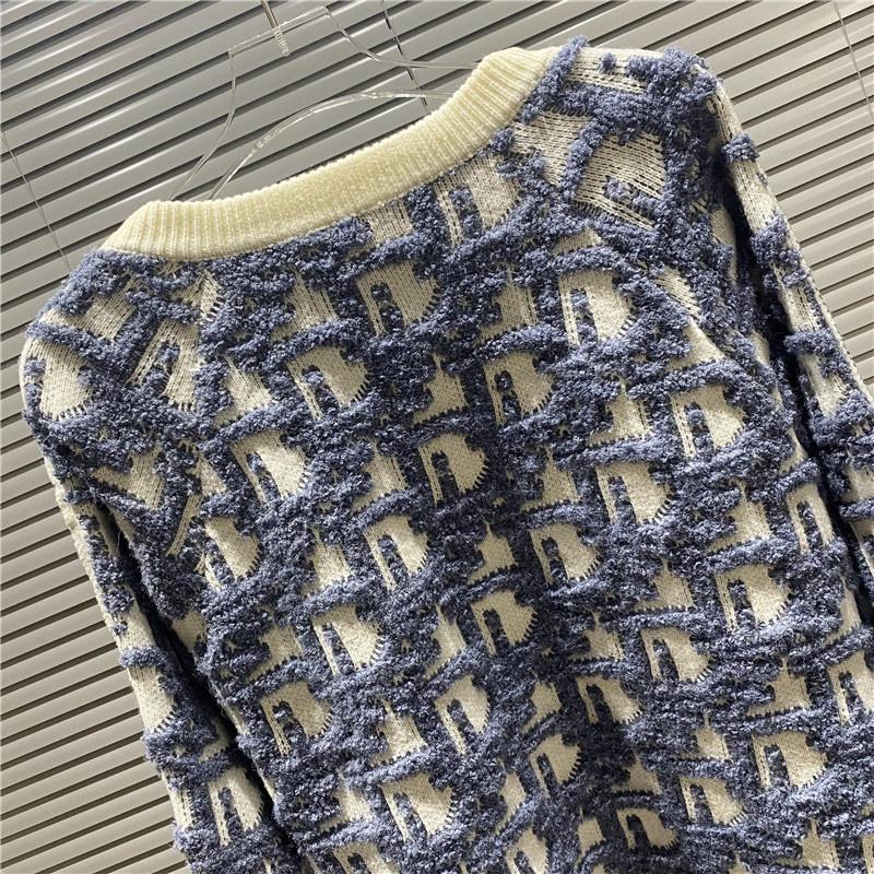 Свитер Christian Dior Volume Print Many Logos "Blue" фото № 6