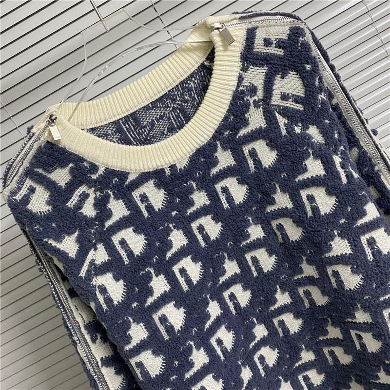 Свитер Christian Dior Volume Print Many Logos "Blue" фото № 2