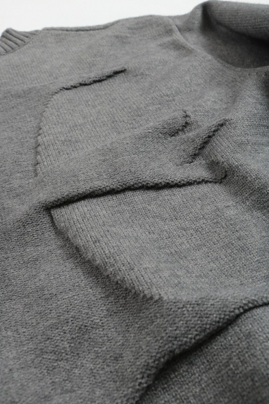 Свитер Chrome Hearts Leather Logo "Gray" фото № 2