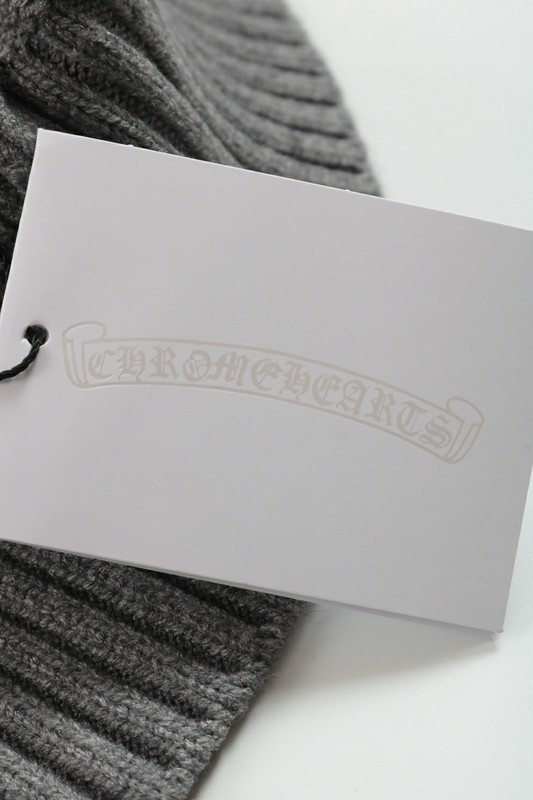 Свитер Chrome Hearts Leather Logo "Gray" фото № 8