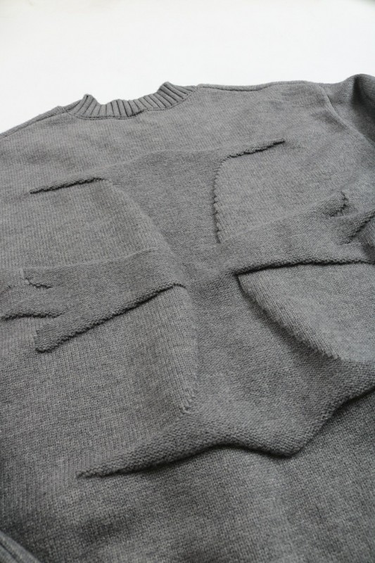 Свитер Chrome Hearts Leather Logo "Gray" фото № 7