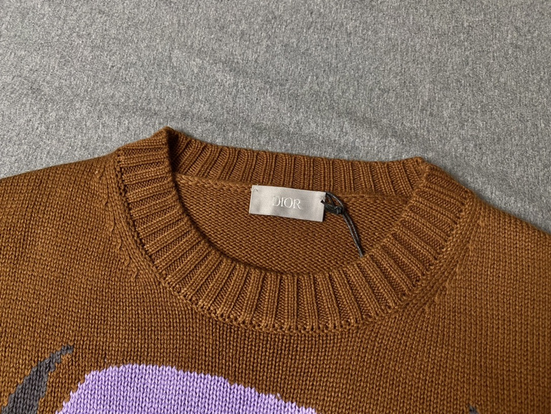 Свитер Dior With Text On The Sleeve "Brown" фото № 6