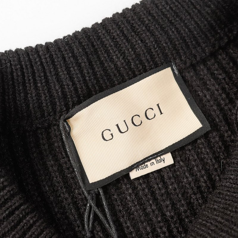 Худи Gucci Knitted Big Front Print "Black" фото № 3