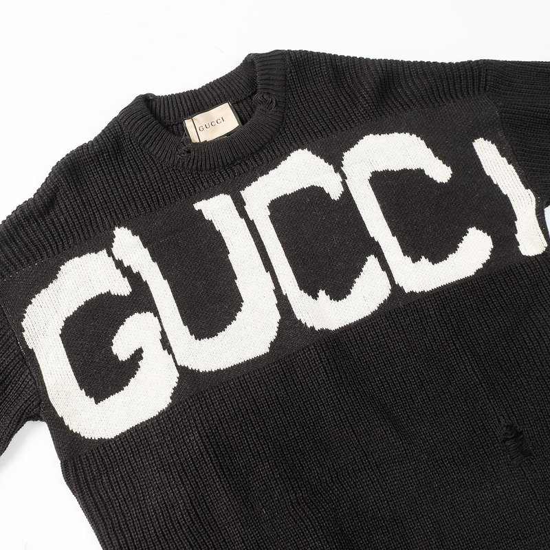 Худи Gucci Knitted Big Front Print "Black" фото № 2