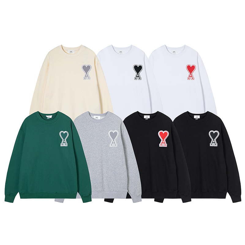 Свитшот Amiri Large Heart Logo And Letters "White/Red" фото № 2