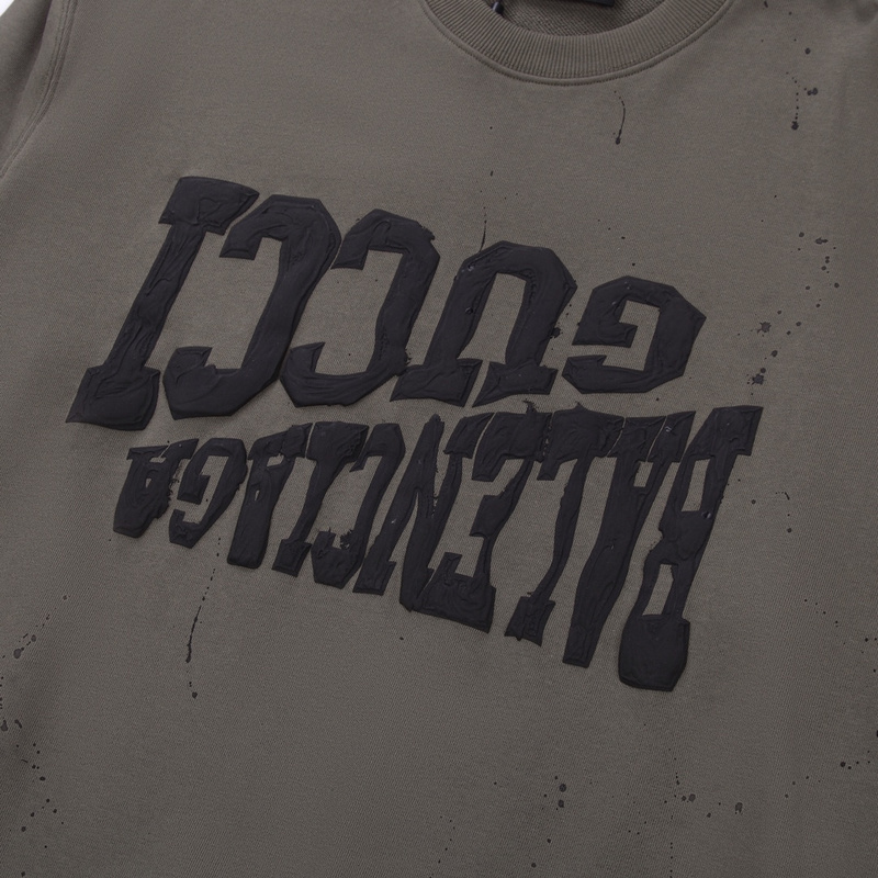 Свитшот Balenciaga X Gucci Inverted Logos "Brown/Gray" фото № 7