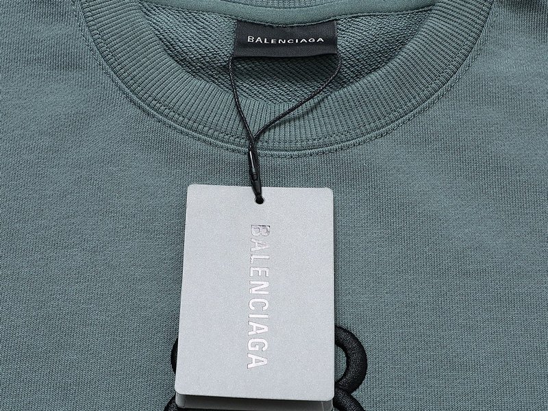 Свитшот Balenciaga With Black Text Logo "Blue/Mint" фото № 5