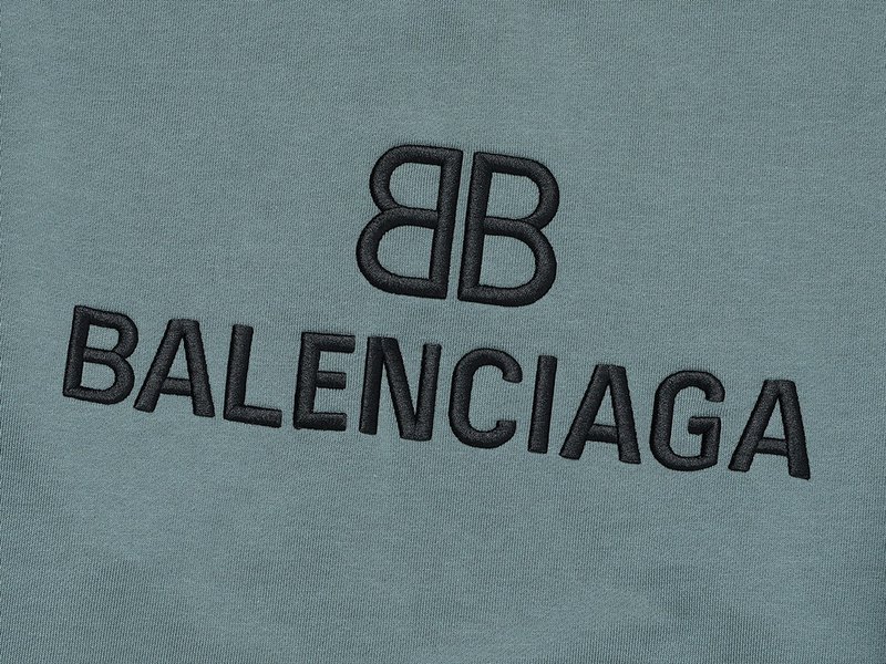 Свитшот Balenciaga With Black Text Logo "Blue/Mint" фото № 7