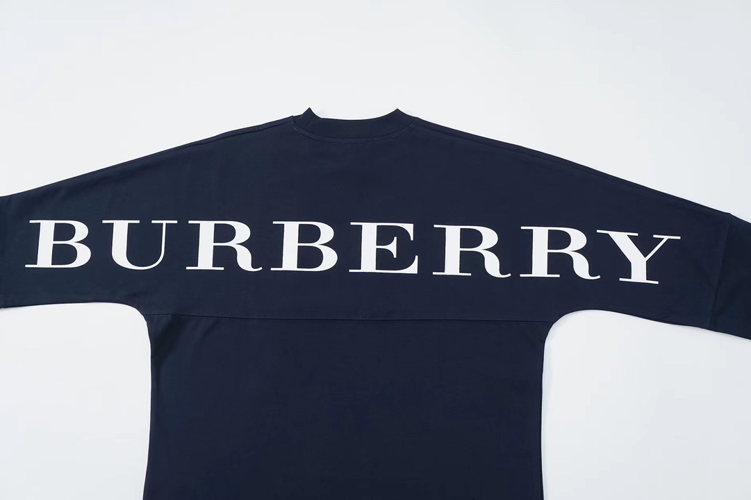 Свитшот Burberry Text Sleeve "Blue" фото № 3