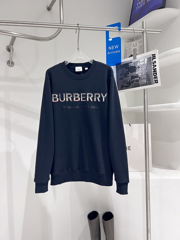 Свитшот Burberry Logo In A Cellular Style "Black" фото № 4