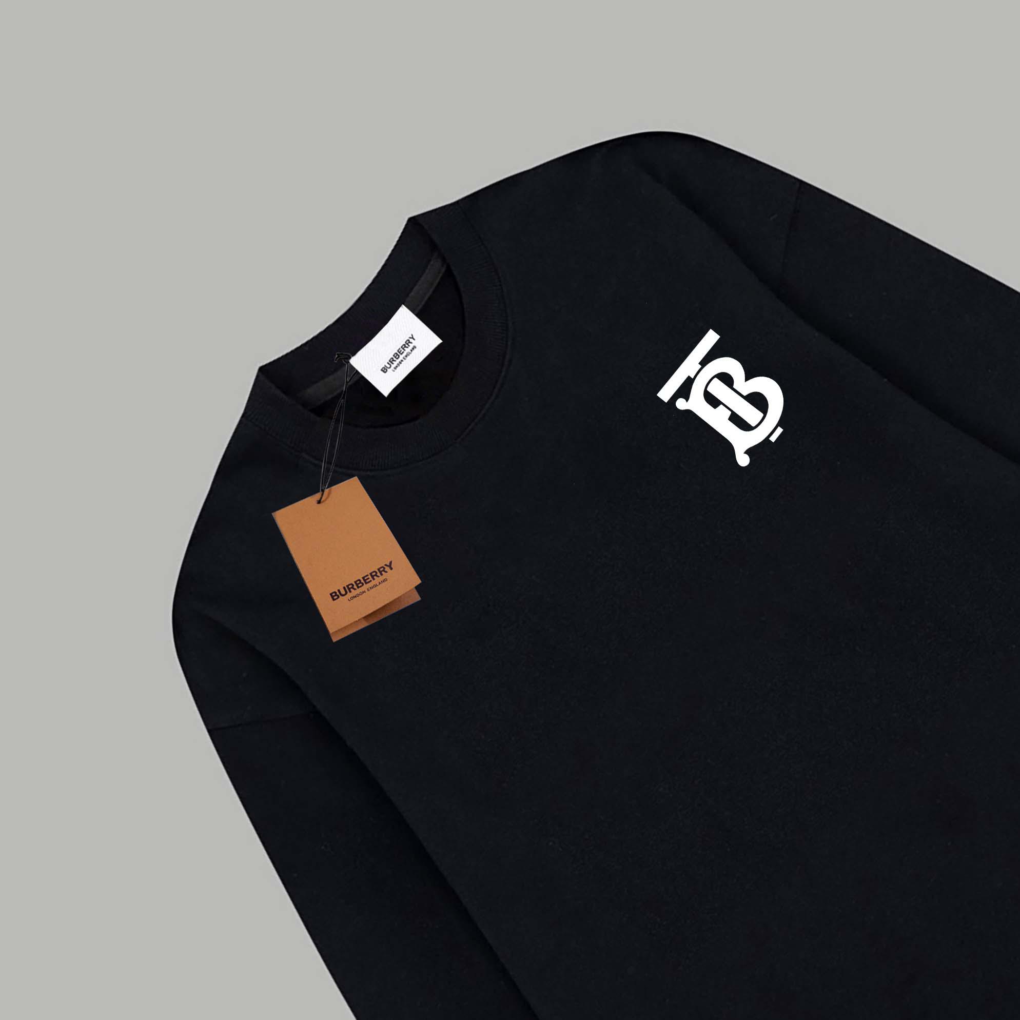 Свитшот Burberry Contrast Frontside Logo BT "Black" фото № 2