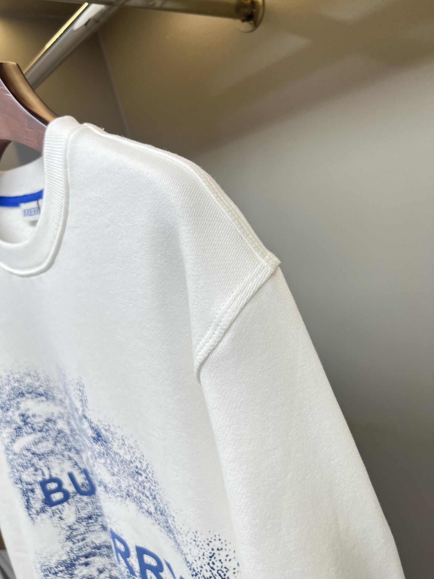 Свитшот Burberry Frontside Print Blue Warrior And Horse Blue Logo "White" фото № 4