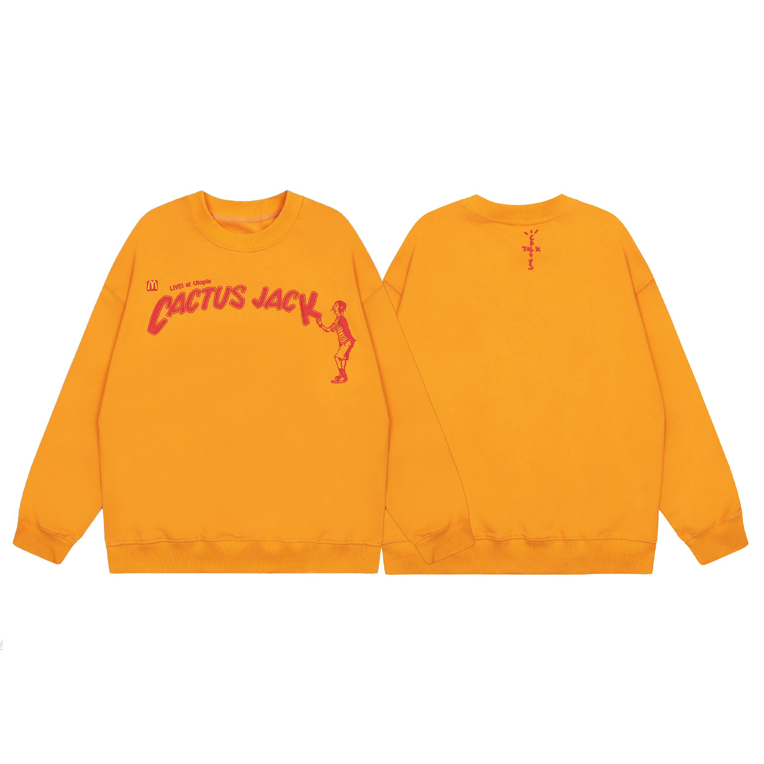 Свитшот Cactus Jack Merch Floating Inscription "Orange" фото № 4