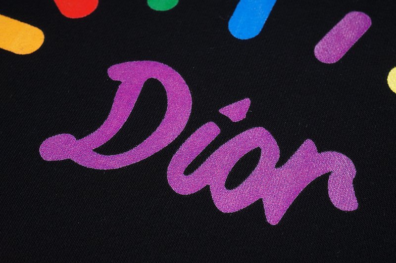 Свитшот Christian Dior Rainbow Rays Of The Logo "Black" фото № 3