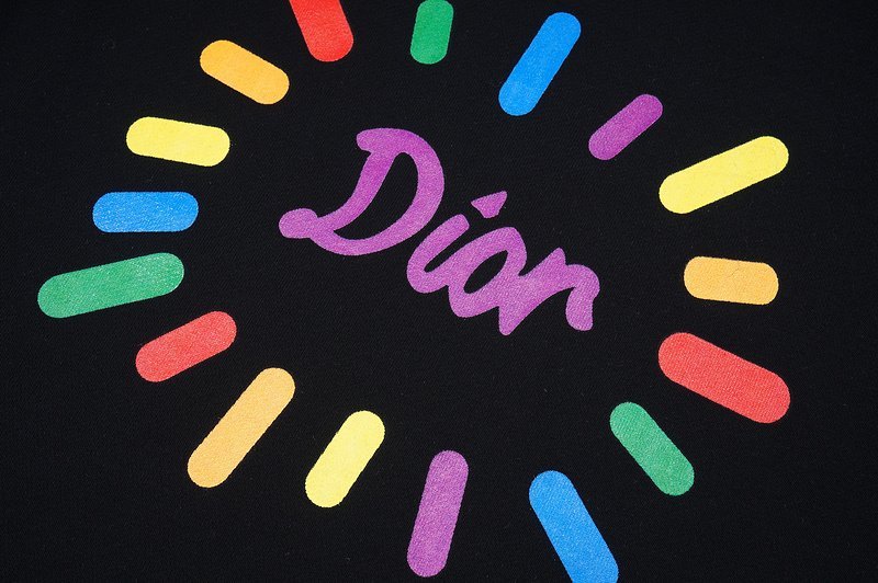 Свитшот Christian Dior Rainbow Rays Of The Logo "Black" фото № 4