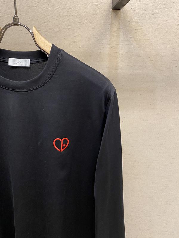 Свитшот Christian Dior Red Heart CD "Black" фото № 3