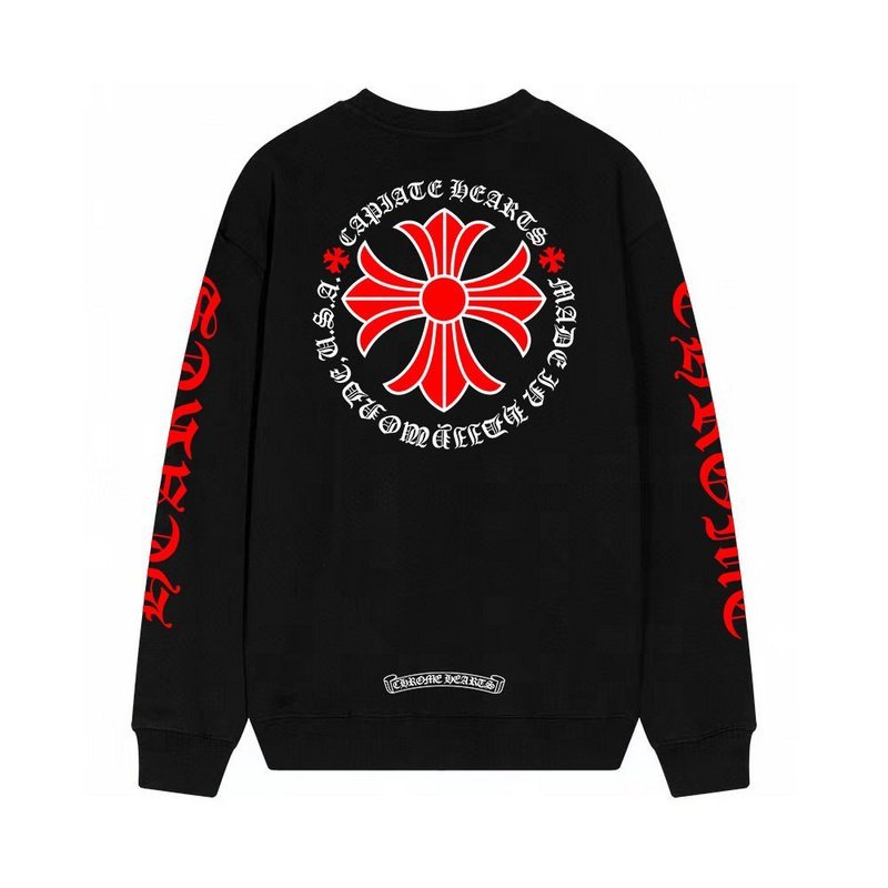 Свитшот Chrome Hearts With Red Logo "Black" фото № 2