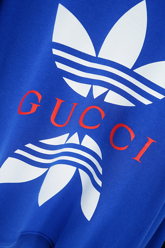 Свитшот Gucci X Adidas Two Halves Of The Logo "Blue" фото № 7