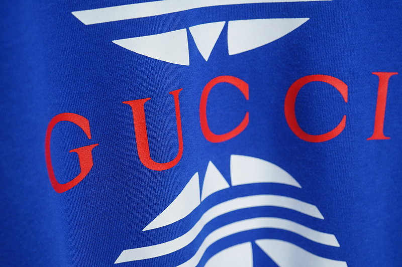 Свитшот Gucci X Adidas Two Halves Of The Logo "Blue" фото № 8
